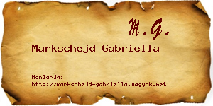 Markschejd Gabriella névjegykártya